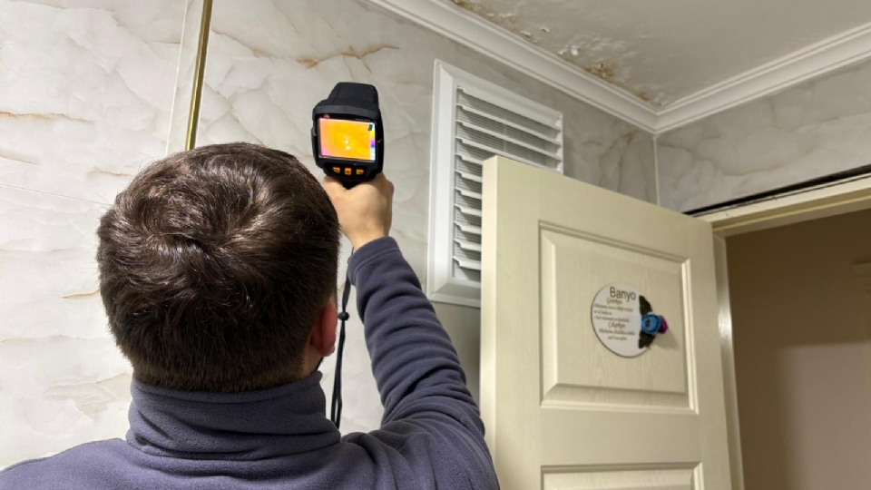 Termal kamera ile su kaçağı bulma